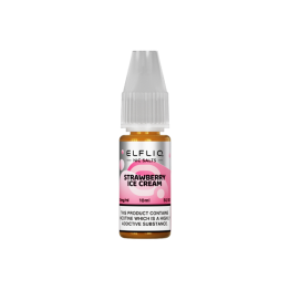 10mg ELFLIQ By Elf Bar 10ml Nic Salt (50VG/50PG) - Flavour: Strawberry Ice Cream