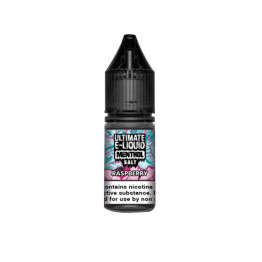 10mg Ultimate E-liquid Menthol Nic Salts 10ml (50VG/50PG) - Flavour: Raspberry