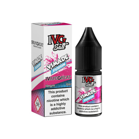 10mg I VG Drinks Salts 10ml Nic Salts (50VG/50PG) - Flavour: Vimade Fusion