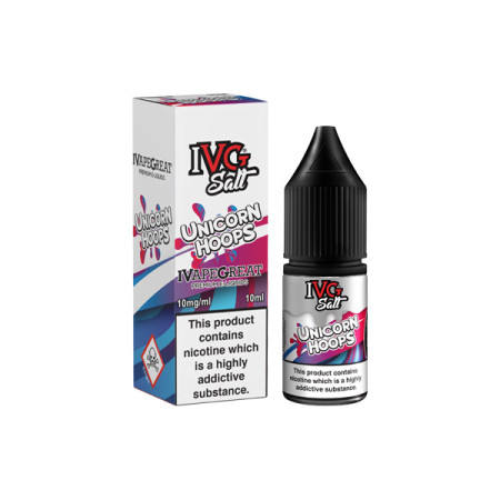 20mg I VG Salt 10ml Nic Salts (50VG/50PG) - Flavour: Unicorn Hoops