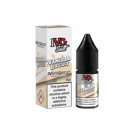 20mg I VG Salt 10ml Nic Salts (50VG/50PG) - Flavour: Vanilla Biscuit