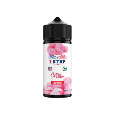 1 Step CBD 1000mg CBD E-liquid 120ml (BUY 1 GET 1 FREE) - Flavour: Cotton Candy