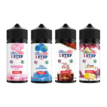 1 Step CBD 500mg CBD E-liquid 120ml (BUY 1 GET 1 FREE) - Flavour: Strawberry Watermelon