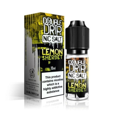 20MG Double Drip 10ML Flavoured Nic Salts E Liquid - Flavour: Lemon Sherbet