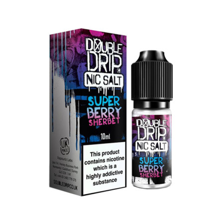 20MG Double Drip 10ML Flavoured Nic Salts E Liquid - Flavour: Super Berry