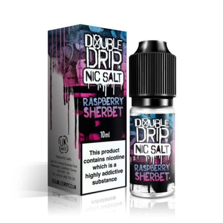 20MG Double Drip 10ML Flavoured Nic Salts E Liquid - Flavour: Raspberry Sherbet