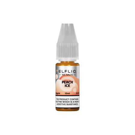 20mg ELFLIQ By Elf Bar 10ml Nic Salt (50VG/50PG) - Flavour: Peach Ice