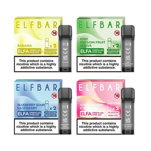 ELF Bar ELFA 20mg Replacement Prefilled Pods 2ml - Flavour: Strawberry ...