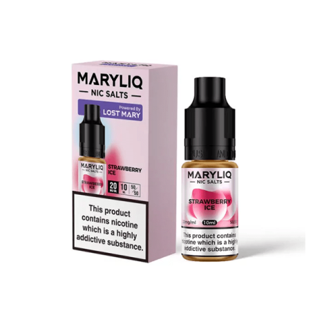 20mg MARYLIQ Nic Salt By Lost Mary 10ml (50VG/50PG) - Flavour: Strawberry Ice