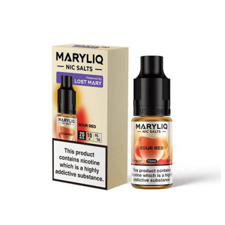 20mg MARYLIQ Nic Salt By Lost Mary 10ml (50VG/50PG) - Flavour: Sour Red