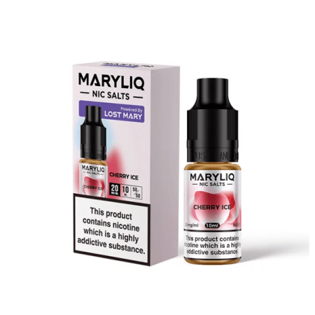 20mg MARYLIQ Nic Salt By Lost Mary 10ml (50VG/50PG) - Flavour: Cherry Ice