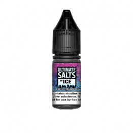 20mg Ultimate Puff Salts On Ice 10ml Flavoured Nic Salts (50VG/50PG) - Flavour: Grape & Strawberry