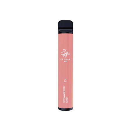 20mg ELF Bar Disposable Vape Pod 600 Puffs - Flavour: Strawberry Kiwi