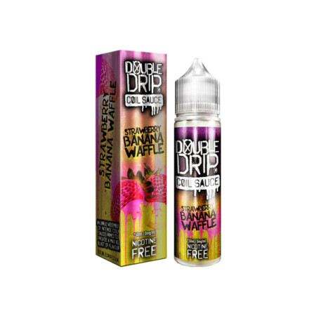 Double Drip 0mg 50ml Shortfill (80VG/20PG) - Flavour: Strawberry Banana Waffle