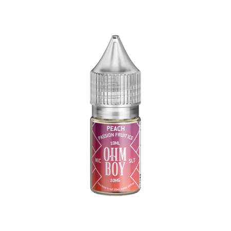 10mg Ohm Boy SLT 10ml Nic Salt (50VG/50PG - Flavour: Peach Passion Fruit Ice