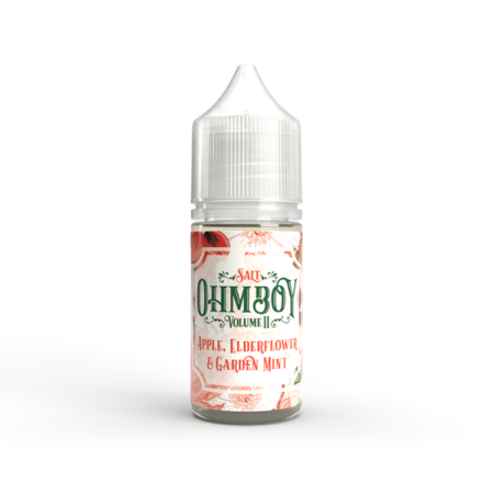 5mg Ohm Boy Volume II 10ml Nic Salt (50VG/50PG) - Flavour: Apple Elderflower & Garden Mint