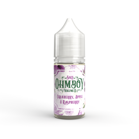 5mg Ohm Boy Volume II 10ml Nic Salt (50VG/50PG) - Flavour: Cranberry Apple & Raspberry