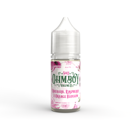 5mg Ohm Boy Volume II 10ml Nic Salt (50VG/50PG) - Flavour: Rhubarb Raspberry & Orange Blossom