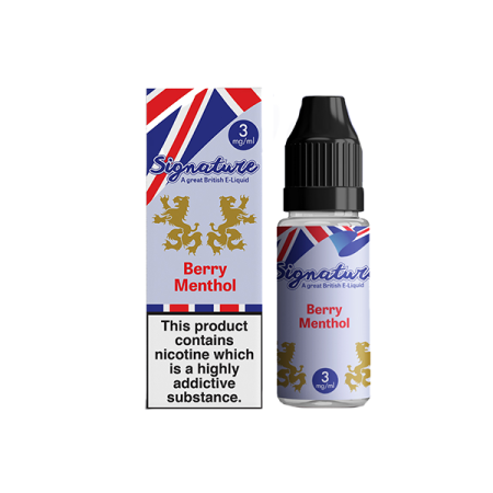 3mg Signature Flavours TPD 10ml E-Liquid (80VG/20PG) - Flavour: Berry Menthol