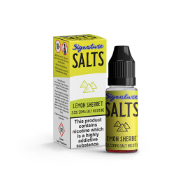 20mg Signature Salts By Signature Vapours 10ml Nic Salt (50VG/50PG) (BUY 1 GET 1 FREE) - Flavour: Lemon Sherbet