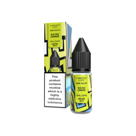 20mg Nerd Liq Bar Salts 10ml Nic Salts (50VG/50PG) - Flavour: Blue Razz Lemonade