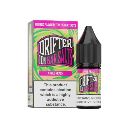 10mg Drifter Bar Salts 10ml Nic Salts (50VG/50PG) - Flavour: Apple Peach