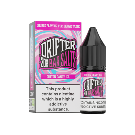 20mg Drifter Bar Salts 10ml Nic Salts (50VG/50PG) - Flavour: Cotton Candy Ice