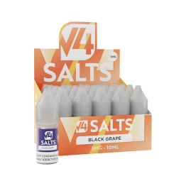 5mg V4 Salts 10ml Nic Salts (50VG/50PG) - Pack of 20 - Flavour: Black Grape