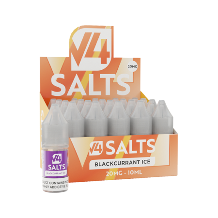 20mg V4 Salts 10ml Nic Salts (50VG/50PG) - Pack of 20 - Flavour: Black Grape