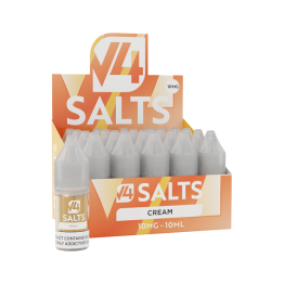 10mg V4 Salts 10ml Nic Salts (50VG/50PG) - Pack of 20 - Flavour: Cream