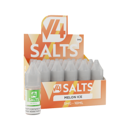 5mg V4 Salts 10ml Nic Salts (50VG/50PG) - Pack of 20 - Flavour: Melon Ice