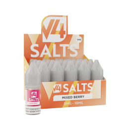 5mg V4 Salts 10ml Nic Salts (50VG/50PG) - Pack of 20 - Flavour: Mixed Berry