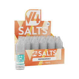 5mg V4 Salts 10ml Nic Salts (50VG/50PG) - Pack of 20 - Flavour: Peppermint