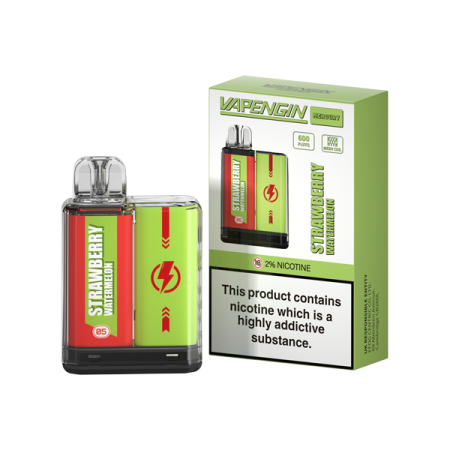 20mg Vapengin Mercury Disposable Vape Device 600 Puffs - Flavour: Strawberry Raspberry Cherry