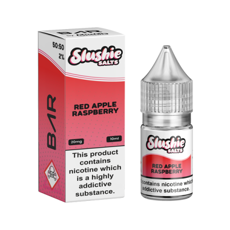 20mg Bar By Slushie 10ml Nic Salts (50VG/50PG) - Flavour: Red Apple Raspberry