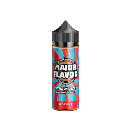 Major Flavor 100ml Shortfill 0mg (70VG/30PG) - Flavour: Strawb-Ice