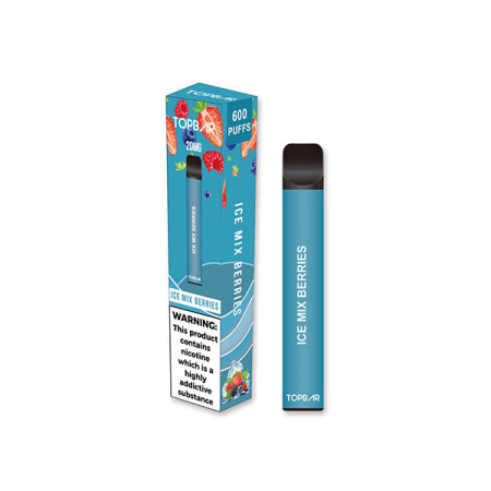 20mg Top Bar EE 600 Disposable Vape Device 600 Puffs - Flavour: Ice Mix Berries