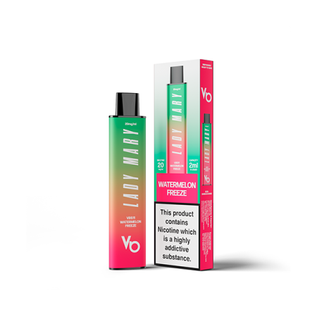 20mg Lady Mary VBS11 Disposable Vape 600 Puffs - Flavour: Watermelon Freeze