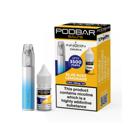 20mg Podbar Salts x Innokin Endura S1 Disposable Vape Kit 3500 Puffs - Flavour: Blue Razz Lemonade