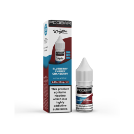 20mg Podbar Salts 10ml Refill Nic Salts (60VG/40PG) - Flavour: Blueberry Cherry Cranberry