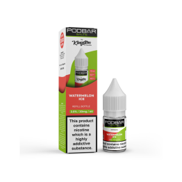 20mg Podbar Salts 10ml Refill Nic Salts (60VG/40PG) - Flavour: Watermelon Ice