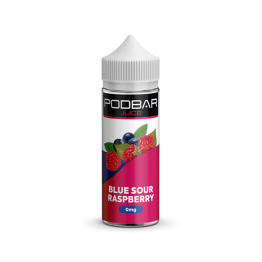 Podbar Juice 100ml Shortfill 0mg (50VG/50PG) - Flavour: Blue Sour Raspberry