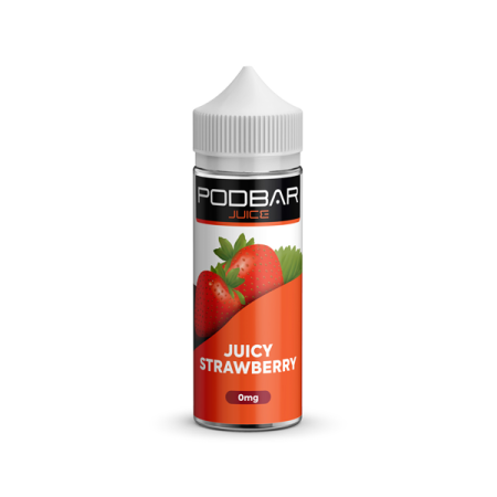 Podbar Juice 100ml Shortfill 0mg (50VG/50PG) - Flavour: Juicy Strawberry