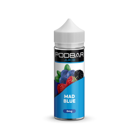 Podbar Juice 100ml Shortfill 0mg (50VG/50PG) - Flavour: Mad Blue