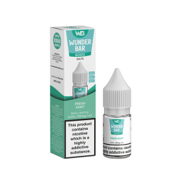 20mg Wunderbar 6000 Salts 10ml Nic Salts (60PG/40VG) - Flavour: Fresh Mint