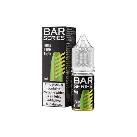 5mg Bar Series Nic Salts 10ml (50VG/50PG) - Flavour: Lemon & Lime