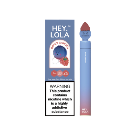 20mg Hey Lola Disposable Vape Device 600 Puffs - Flavour: Berry Garden