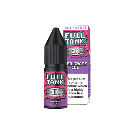 10mg Full Tank 3K Bar Nic Salt 10ml (50VG/50PG) - Flavour: Red Grape Ice