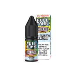 10mg Full Tank 3K Bar Nic Salt 10ml (50VG/50PG) - Flavour: Rainbow Fruits