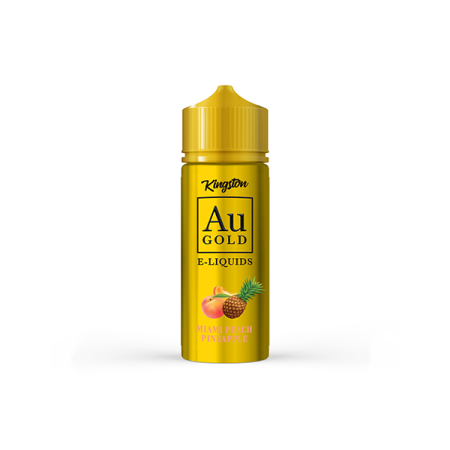 0mg AU Gold By Kingston 100ml Shortfill E-liquid (70VG/30PG) - Flavour: Miami Peach Pineapple